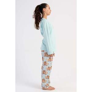 ชุดนอนเด็กผู้หญิง 2 ชิ้น คอวี แขนยาว ลายวงรี (7-8/13-14) - A.YESIL - A.YESIL - Product Image 4