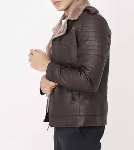 100% cuir matériel manches longues vêtements de rue professionnel respirant Offre Spéciale hommes veste en cuir OEM entretenu conception - Product Image 3