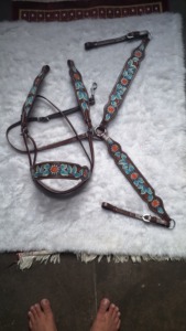 Luxury Custom Premium Western Horse Headstall Breast Collar High Quality <b>Equestrian</b> Riding Leather Rhinestones Handmade Custom - Product Image 5