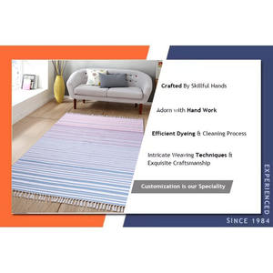 Alfombras de algodón tejidas a mano de gran venta con bordes elegantes que definen la forma y la función de estas alfombras tradicionales - Product Image 4