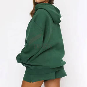 Ensemble sweat-shirt et short pour femme, tenue élégante au quotidien, ensemble sweat-shirt et short deux pièces pour femme, look décontracté d'été - Product Image 5