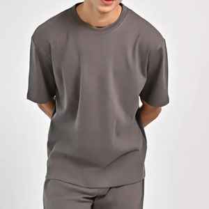 Men's 100% Cotton High Quality Custom logo <b>Blank</b> Oversized T Shirts 280 Gsm Heavyweight Washed Patchwork - Product Image 6