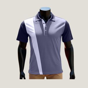 Coton et polyester de luxe pour hommes pour T-shirt polo Chemise de golf brodée personnalisable avec design de luxe décontracté de style solide - Product Image 3
