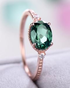 Changement de couleur Alexandrite Gemstone Luxury New Design Solid Gold Fine Jewelry Rings avec Real Diamonds Ring - Product Image 3