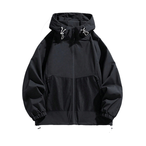 Chaqueta de invierno informal estilo Hip Hop para hombre, cazadora impermeable con cuello con capucha, tela de lona - Product Image 6