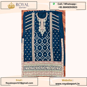 Collection de costumes spéciaux cousus de l'Aïd en Georgette pakistanaise en soie lourde Chinon - Product Image 2