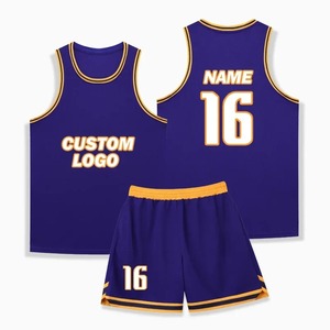 Men's Breathable Durable Lightweight Basketball Uniform Suit Set for Heat <b>Transfer</b> Print Training Customized Sizes and Logos - Product Image 1