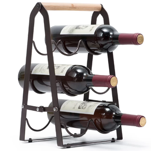 Estante de vino Meta decorativo, accesorios de Bar americano de alta demanda, soporte creativo para botella de vino de hierro, soporte para botellas de vino - Product Image 3