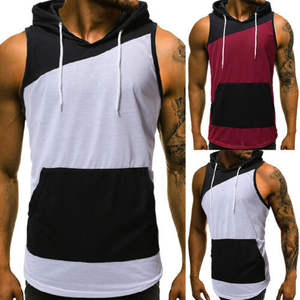 Débardeur de sport décontracté en coton tricoté pour homme, respirant, anti-transpiration, pour la gym et le fitness, sans manches, design uni ou imprimé - Product Image 6