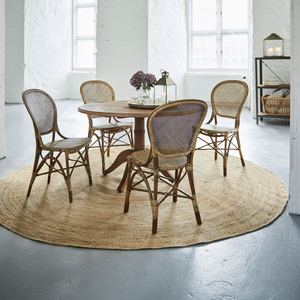 Ensemble de canapés de jardin en bois massif de couleur naturelle, acajou, teck, rotin, coussin pour cour, hôtels, extérieur moderne - Product Image 4