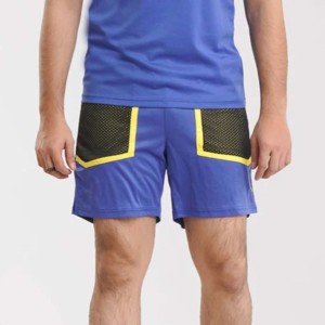 Ceinture élastique de confort personnalisée High Street brodé travail contraste ceinture fond taraudé trous de riz OEM short en maille pour garçon - Product Image 6