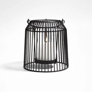 Linterna de alambre de hierro alto con marco resistente y acabado antiguo adecuado para centros de mesa interiores o iluminación de porche al aire libre - Product Image 4