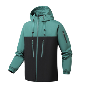 <span class=keywords><strong>Giacca</strong></span> a vento da uomo Soft Shell <span class=keywords><strong>giacca</strong></span> impermeabile leggera da pesca con cappuccio e traspirante <span class=keywords><strong>giacca</strong></span> a vento in Nylon - Product Image 4