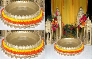Lampes marocaines en fibre colorée de mariage arabe Sangeet Stage Lampes colorées Décoration Décoration de mariage Grande lampe marocaine - Product Image 6