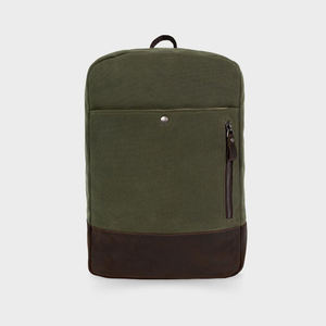 Sac à dos en toile et cuir de qualité supérieure, sac à dos d'école, de voyage et pour ordinateur portable, LCBP-0049 - Product Image 1