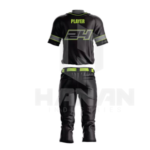Conjunto de Jersey y pantalones transpirables de uniforme de béisbol personalizado para hombre con impresión de logotipo de equipo - Product Image 4