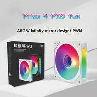 Ventilateur de boîtier silencieux PWM 120 mm à roulement fluide Infinity Mirror ARGB Sync pour PC de bureau et boîtier de refroidissement par eau