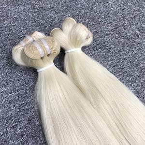 Extensions de cheveux humains vierges vietnamiens chauds éclaircissant couleur droite naturelle #60 pas d'enchevêtrement cuticule alignée Machine Double trame - Product Image 5