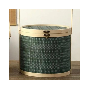 Cesta de almacenamiento y regalo de bambú artesanal de nuevo diseño Premium 2024 - Product Image 1