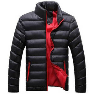 Haute Qualité Noir Matelassé Doudoune Stand Capuche Hiver Coupe-Vent Respirant High Street Design Motif Polyester Matériel - Product Image 1