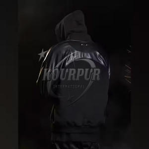 Varsity Baseball col montant veste 100% coton léger personnalisé vibrant toutes les couleurs Style Letterman avec Logo texte - Product Image 2