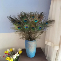 Echte natürliche Pfauenfedern Großhandel 80-90 cm Hot-Selling Wunderschöne hochwertige große Augen dekorative Blumen Pfauenfedern