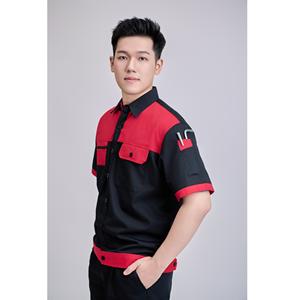 Ropa de Trabajo de Manga Corta para Mujer, Color Negro y Rojo, de Alta Visibilidad, Transpirable, Cómoda, Nueva Tela Superior Duradera, Marca FMF - Product Image 6