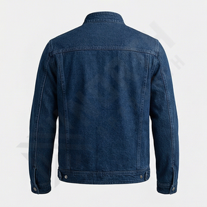 Chaqueta Vaquera de Algodón Casual de Invierno para Hombre, Cuello Alto, Reversible, Estilo Motero, con Bolsillo Frontal con Logotipo, Ropa Exterior - Product Image 2