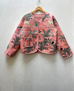 เสื้อแจ็กเก็ตผ้าฝ้ายลายป่าสำหรับผู้หญิงใส่ในฤดูหนาวเสื้อกิโมโนลายทางแบบเปิดด้านหน้าพิมพ์ลายทางผ้าทอแบบลำลองซักได้ - Product Image 6