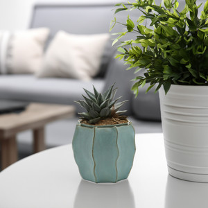 CUB1705MB - Special Blue Unique <b>Pot</b> - 6.3 W x 5.3 H - Product Image 5