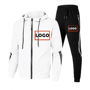 Custom Logo Men's <b>Tracksuit</b> Zipper Jacket 2 Pieces Sets Fashion Streetwear Men Sportswear New Men <b>Tracksuits</b> - Product Image 5