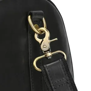 Premium Genuine Leather Luxury Weekender Duffle Bag Fashionable Printing Logo Casual Sport Travel Waterproof Polyester - Product Image 6