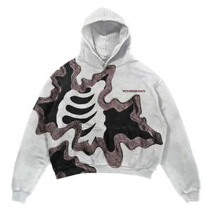 Autumn Winter Double Hood Sweatshirt Popular Fleece-Lined <b>Balaclava</b> Zip Men's Women's Hoodie - Product Image 2
