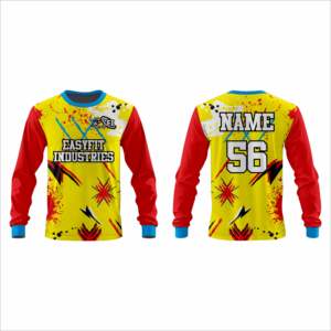 Camisetas de Manga Larga Casuales para Hombre, Primavera, Alta Calidad, Corte Ajustado, Logotipo Personalizado, Estampado, Patchwork, Tinte Liso, Transpirable - Product Image 3