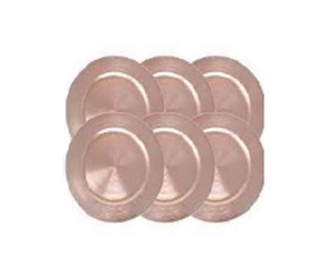 Assiette de présentation en métal de qualité supérieure Martelée Mat Fini Argent Assiette de service en métal pour repas chauds Dîner - Product Image 6