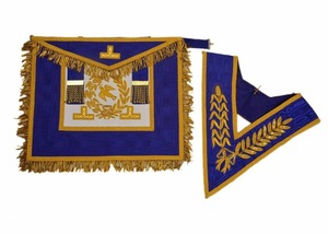 ผ้ากันเปื้อนเครื่องราชกกุธภัณฑ์ช่างทำมือปักลายกระเป๋าเครื่องราชกกุธภัณฑ์ช่างก่ออิฐคอเสื้อ - Product Image 4