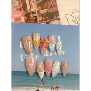 Coral Breeze - Uñas Postizas con Elegante Diseño Coral para Realzar las Uñas - Product Image 2