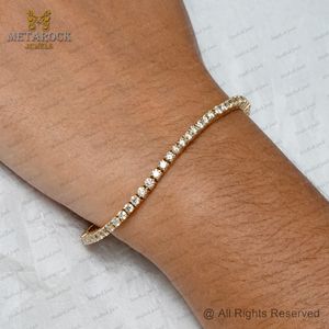 สร้อยข้อมือ tannis สีทอง14K ทำด้วยมือชุดง่ามเครื่องประดับเพชร IJ สีทองเทียบกับความบริสุทธิ์สร้อยข้อมือผู้หญิงเพชรแท้ - Product Image 2