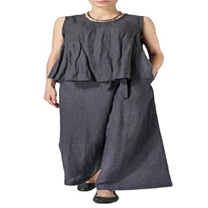 ชุดนอนผ้าลินินสตรี,เดรสลำลองสไตล์วินเทจชุดนอนสำหรับผู้หญิง - Product Image 1