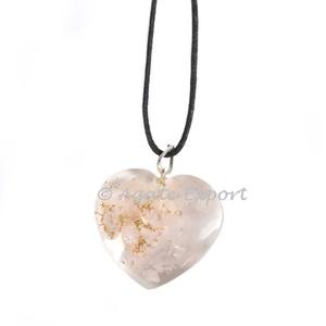 จี้หินบำบัดรูปหัวใจจี้กุหลาบแกะสลักเพื่อการรักษา - Product Image 4