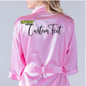 2023 Logo personnalisé soie broderie personnalisée Robe Satin femmes mariage mariée et demoiselle d'honneur Robeshot - Product Image 4