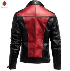 Men's Black <b>Synthetic</b> <b>Leather</b> Winter Casual Slim Fit Mandarin Collar Zipper Closure Solid Color Bomber Jacket - Product Image 6