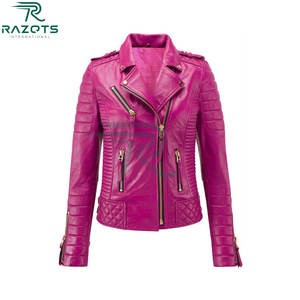 2025 Women's Premium Real Leather Breathable Finished Winter <b>Jacket</b> with Fur Trim Solid Pattern Best Fashion Look Size 3XL - Product Image 3