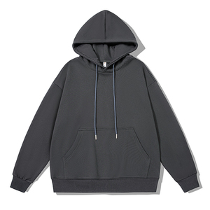 Nueva sudadera deportiva de primavera y otoño, cómoda, holgada, tejida, tela de retazos, cuello con capucha de Color sólido - Product Image 3