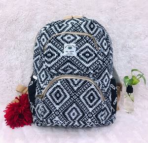 Handmade Hemp Cotton Unisex Backpack <b>Evening</b> <b>Bags</b> Eco-Friendly Sustainable Fashion Stylish Handloom Craftsmanship Zipper Closure - Product Image 5