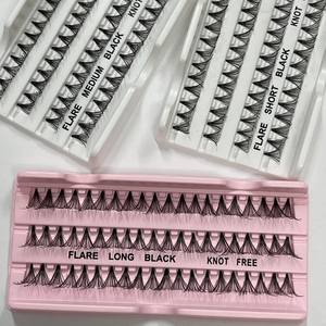 Grappe de cheveux synthétiques cils plateaux paillettes chatoyantes CC/DD Flare cils noeud gratuit T & T Vietnam vente en gros Extensions de cils - Product Image 6