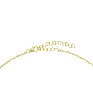 <b>Rose</b> <b>Gold</b> Vermeil Freshwater Pearl <b>Necklace</b> with Turquoise Accent 12mm Geometric <b>Chain</b> Religious Style - Product Image 3