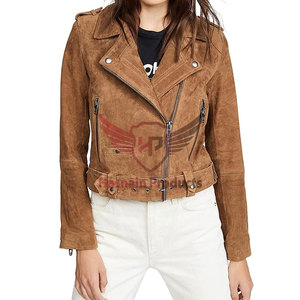 Venta al por mayor de chaquetas cortas de cuero de motorista de las mujeres con cierre de botón-Prendas de abrigo de moda de calidad superior para los minoristas - Product Image 4