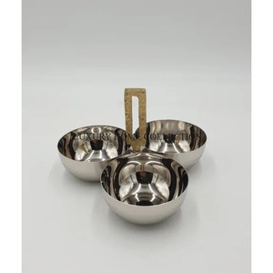 ชามเสิร์ฟโลหะเก๋ไก๋พร้อมการออกแบบที่ทันสมัยเหมาะสำหรับทั้งการรับประทานอาหารในชีวิตประจำวันและการชุมนุมพิเศษ - Product Image 1