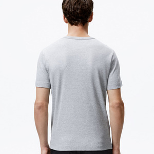 Camisetas de algodón 100% al por mayor de alta calidad, camisetas de hombre de Color gris de gran tamaño con impresión personalizada Lisa por sublimación - Product Image 5